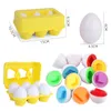 Giochi per bambini Smart Eggs Montessori 3D Puzzle Shape Matching Toys Educational Toys per i bambini Apprendimento Early Math Toys Montessori