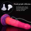 Zabawki qkkq potworny Luminous Squirting Dildo Soft silikon ejaculating Fantasy Sex Toys Glow in Dark Anal Cyp Masturbator