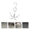Kitchen Storage Hook Up Hanger Stainless Steel Meat Coat Hangers Cooking Ham Too 4-hook Hooks For Hanging Drying