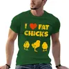 Polos masculinos Chicken Farmer I Love Fat Chicks-4500 Camiseta Hippie Roupas Vintage Camiseta de grandes dimensões Homens