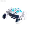 Animais elétricos/RC Imaginativo Jogo Toy Crab Toy Electric for Baby Development Light Music Simulation Mechanical Walking Tummy Time Brain YQ240402