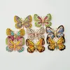 Broches MZC 8 couleurs strass Animal cristal femmes papillon femelle émail broches Brosh coloré insecte broche bijoux