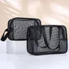 Storage Bags Organized Shower Bag Cosmetic Portable Toiletry Organizer Capacity Mesh For Quick-dry Gym Camping