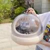 Sac spatial de transport pour chats, Cage pour animaux de compagnie, produits de voyage, Transparent, Portable, poussettes, sac à main respirant et détachable pour l'extérieur