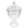 Lagringsflaskor Tall Candy Bowl Crystal Biscuit Barrel Vintage Wedding Decor Glass Jar Rack