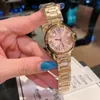 Moda clássica Mulheres relógios Movimento de quartzo suíço 33mm Caixa de aço inoxidável Antegral original Rosa rosa Facos de designer à prova d'água Lady Montre de Luxe