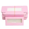 Eyelashes Wholesale items Paper Box Eyelashes Box Package Lash Boxes Packaging Custom Logo Faux Cils 25mm Mink Eyelashes Makeup Pink Case