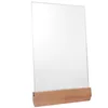 Plaques décoratives Présentoir en acrylique Porte-signe Diplôme Po Cadre Rectangle Certificat Rack Table en bois Porte-photos Tables Béquille