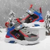 Shoes Kgfhe Children Boots Winter Kids Snow Boots Sport Children Shoes for Boys Sneakers Fashion Casual Leather Girls Shoes High Top