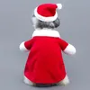 Vêtements pour chiens Vêtements chauds pour animaux de compagnie Noël Père Noël Costume Chiot Combinaison Sweats à capuche Costume debout épaissi