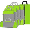 Cubes d'emballage compressés, ensemble d'organisation de rangement de voyage avec sac à chaussures, bagage visuel en maille, valise légère Portable 6 pièces