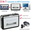 Spelare USB2.0 Portable Tape till PC Super Cassette till MP3 Audio Music CD Digital Player Converter Capture Recorder +hörlurar
