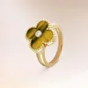 trevo de quatro folhas cleef anel caleidoscópio designer anéis para mulheres 18k ouro prata diamante anel de unhas anéis de luxo festa dos namorados designer jóias com caixa