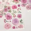 Fonds d'écran fleurs roses Stickers muraux papier peint auto-adhésif aquarelle filles chambre salon décoration fête de mariage