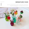 Vases 10 pcs Mini Vase Maison Décorations Minuscules Bouteilles Miniatures Accueil Planteur Accessoires Plastique