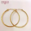 Earrings CHUHAN 18k Gold Hoop Earrings Allmatch Accessories Earrings Rings Large Real 18k Gold Jewelry Gifts for Women