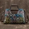 Tasche Form 2024 Handgemachte Präge Kuh Leder Frauen Freizeit Große Kapazität Floral Handtasche Vintage Schulter Messenger