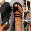 Sapatos casuais 2024 mulheres chinelos ao ar livre de pouco peso legal senhoras plana flip-flop preto antiderrapante básico casa sandálias sandale femme