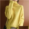 Women Swatters kaszmirowy sweter kobiety golf czysty koloru dzianiny Sieba 100% wełniana luźna luźna rozmiar dostawy odzieży Dhalp Dhalp