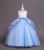 Pretty Blue Pink Purple Jewel Girl's Birthday/Party Dresses Girl's Pageant Dresses Flower Girl Dresses Girls vardagliga kjolar Kids 'Wear SZ 2-10 D402161