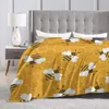 Blankets Bee Hive Flannel Blanket Cute Insect Cartoon Animal Super Soft Bedding Throws For Travel Funny Bedspread Sofa Bed Cover