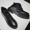 Casual Shoes High Quality Leather Business Short Boots 2024 Autumn And Winter Mens Fashion Warm Non-slip Large Size 48