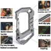 Verktyg Cooyoo Keyunity KU03 Taktisk titanlegering Keychain EDC 6 i 1 Multitool Camping Equipment Snabbutgivning CARABINER KEYING