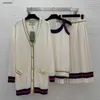 Marque jupe ensemble femmes col en V à manches longues tricot cardigan costume trois pièces robe créateur de mode 3 pièces vacances Blouses taille haute jupe fendue hanche trois pièces Apr 02