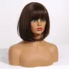 Wigs EASIHAIR Red Brown Bob Wigs Short Synthetic Wigs for Women Heat Resistant High Temperature Fiber Cosplay Wig Natural Hair