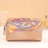 Cosmetic Bags Personalized Solid Laser Makeup Bag Ins Style Portable Travel Wash And Garnish Storage Event Gift