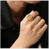 KC Bald Eagle Signet Ring for Men 14K Yellow Gold Bird Stamp Bird Rings Hawk Band Jewelry Designer Champion Ring 491