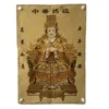 Tapisseries Mazu Empress Statue Rétro Tangka Brodé Décoration de la maison Peinture suspendue