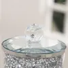 Garrafas de armazenamento Conjuntos de vasilha de cozinha de vidro com diamantes de cristal esmagado café açúcar chá recipiente tampa decorativa comida