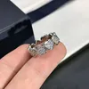 Cluster-Ringe NKHOG Herzförmiger Voll-Moissanit-Ewigkeitsring S925 Silber Pass Diamond Test Frauen Versprechen Verlobung Feinschmuck Geschenk