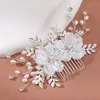 Pinces à cheveux Barrettes Blanc Fleur Peigne Femmes Bijoux Diadèmes De Mariée Accessoires Casque Bandeau Drop Livraison Hairjewelry Otl92