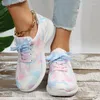 Casual Shoes 2024 Spring Women's Fashion Color Matching Lace-Up Sports Outdoor Hiking Anti-Slip Large Size 35-43Mujer