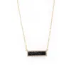 Pendant Necklaces Fashion Retangular Bar Style Pave Crystal Faux Marble Stone Colors Geometric Insert Necklace