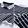 Polos pour hommes Hommes Summer Fashion Polo Shirt Casual Holiday Home Bouton rayé Respirant Loose Fit M-4XL