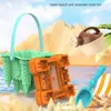 Jouer au sable d'eau amusant des jouets d'été ensemble accessoires en plastique Castle Bucket Creative Moule Jouet 240403
