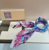 2024 Designer Silk Scarf For Women Men Top Brand pannband Classic L Letter New Style Ring Gift for Girl Paradise FlowerPrinted Silk Scarf 90x90cm