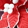 Kwiaty dekoracyjne 1PCS Velvet Christmas Flower Party Outdoor Garden Event