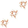 Dekorativa blommor 3 datorer Faux Flower Garland Thanksgiving Decorations Rings For Pillars Wreath Candlestick Pumpkin Fall Tabletop