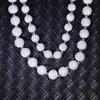 Xingguang bijoux 8mm 10mm Vvs Moissanite chaîne de diamant 925 en argent Sterling forme de boule Hip Hop chaîne cubaine pour hommes