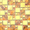 Ручная роспись золотой фольгой стеклянная мозаика задняя стенка Европейская кухня гостиная столовая крыльцо плитка для ванной комнаты оптом