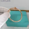 Högkvalitetsdesigner Bangle Carter Högkvalitativ V-guld nagelarmband med diamanthuvud och svans 18K Nagel Stylish Armband Original 1: 1 med riktig logotyp