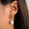 Dangle Earrings Orsa Jewels 14k Gold 925 Sterling Silver Vintage Pearl with Handpicted Jewelry Ear Drop for Women GPE51