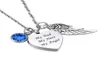 Stainless Steel Cremation My Dad My hero My angel Heart Memorial birthstone Pendant Ashes Urn Necklace customized Name Engraved5193807609