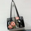 Saco forma estilo chinês feminino 2024 artesanal bordado elegante bolsa versátil floral grande capacidade sacos de ombro