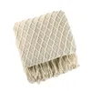 Cobertores Têxtil Cidade Faux Cashmere Sofá Cobertor Capa Estilo Nórdico Malha Manta Lance Borlas Colcha Dourada para Primavera Verão