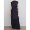 TH~ROW Sleeveless Dress Womens Spring/Summer 2024 New Minimalist Style Long Dress A-line Skirt Slimming Evening Dress